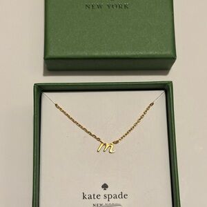 Kate Spade New York One In A Million “M” Initial Pendant Necklace #BC9